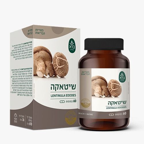 שיטאקה LENTINULA EDODES | מכיל 60 כמוסות | ברא צמחים
