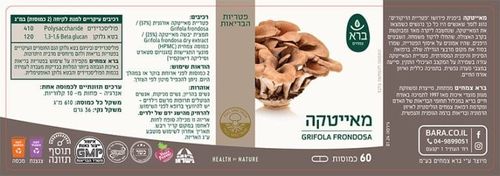 ברא- מאייטקה GRIFOLA FRONDOSA | מכיל 60 כמוסות |