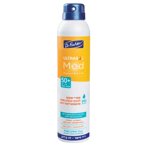 MED ספריי שקוף  | SPF50+ | ספריי להגנה גבוהה מאוד מהשמש | לעור רגיש | אולטרסול | מכיל 200 מ