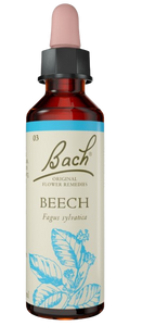 BEECH | טיפות לשתייה על בסיס תמציות פרחי באך | מכיל 20 מ"ל | 