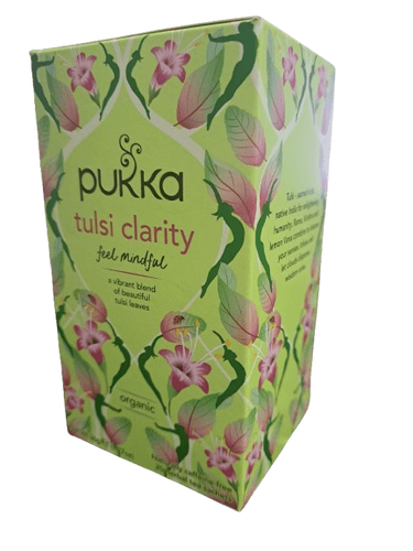 חליטת תה | טולסי קלריטי | TULSI CLARITY | מכיל 20 שקיקים | פוקה | PUKKA