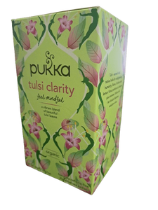 חליטת תה | טולסי קלריטי | TULSI CLARITY | מכיל 20 שקיקים | פוקה | PUKKA