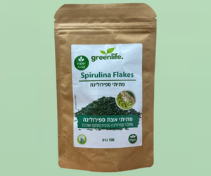 פתיתי ספירולינה | Spirulina Flakes | ספירולינה 100% טבעית | מכיל 100 גרם |