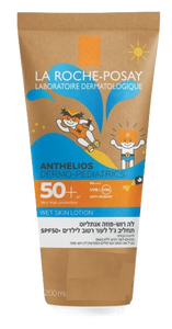 תחליב הגנה לעור רטוב | להגנה גבוהה מאוד | פשוט למריחה | 50 SPF + | דרמו פדיאטרקס | מכיל 200 מ"ל | 