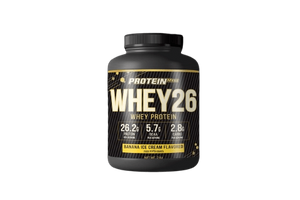 אבקת חלבון בטעם גלידת בננה | WHEY 26 | מכיל 2 ק"ג | פרוטאין מקס - PROTEIN MAXX
