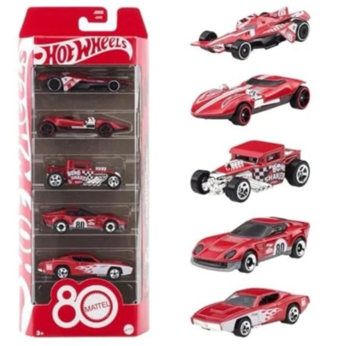 מארס 5 מכוניות הוט ווילס HOT WHEELS יום הולדת 80 למאטל