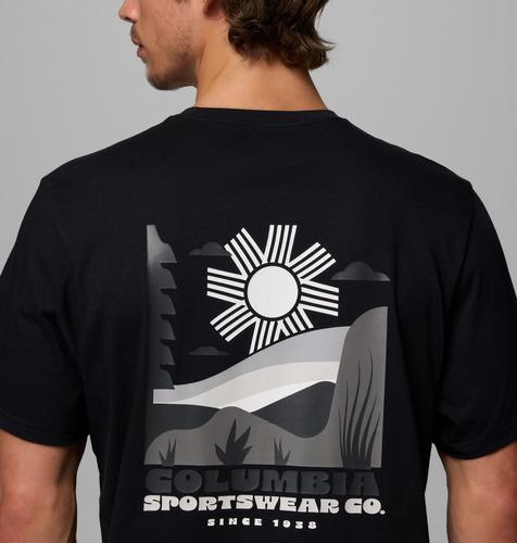 חולצה קצרה לגברים CSC OUTDOOR BACK GRAPHIC - COLUMBIA