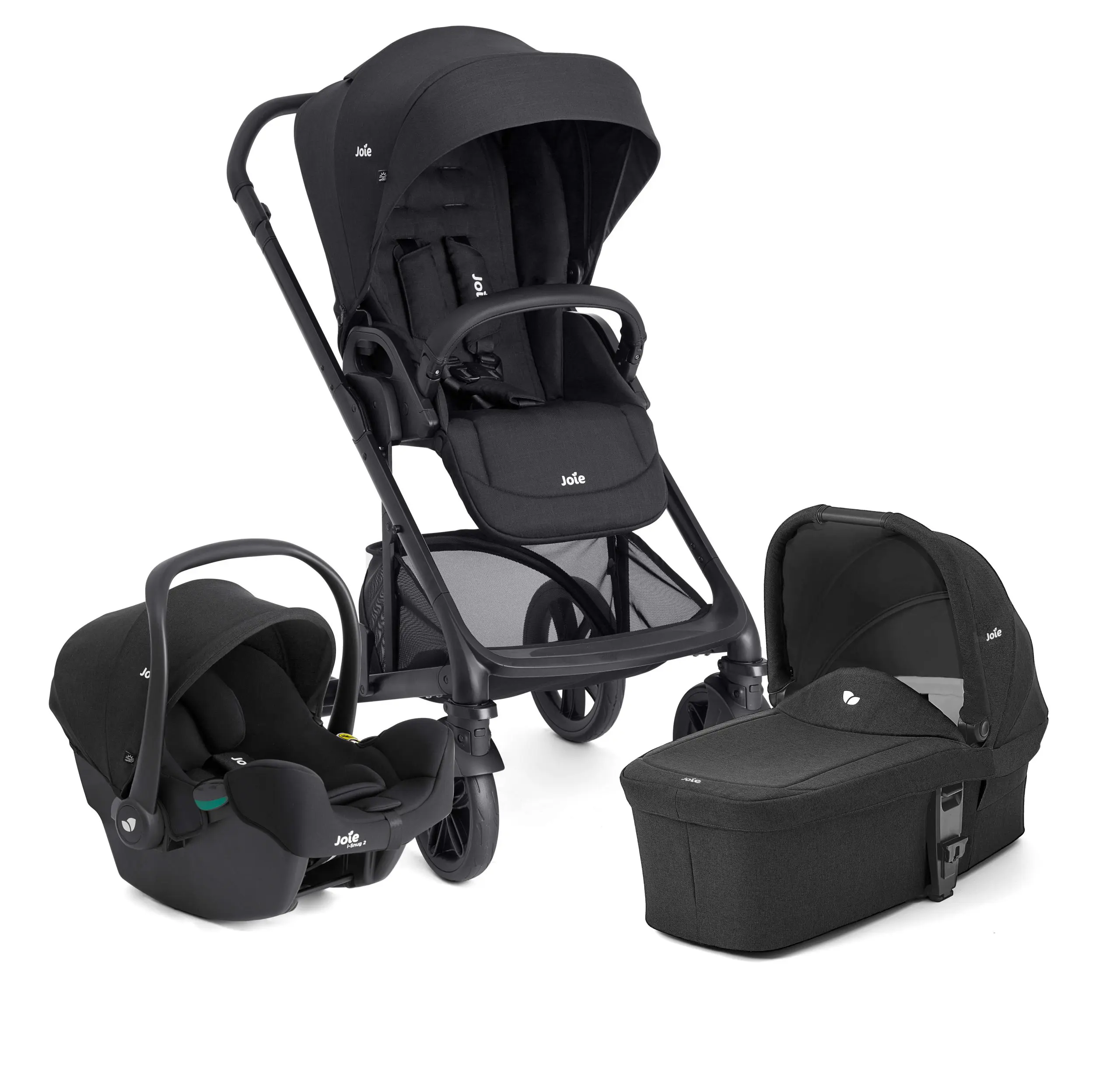 עגלת תינוק המתאימה מלידה כוללת סלקל Chrome™ 2 Trio - שחור Raven