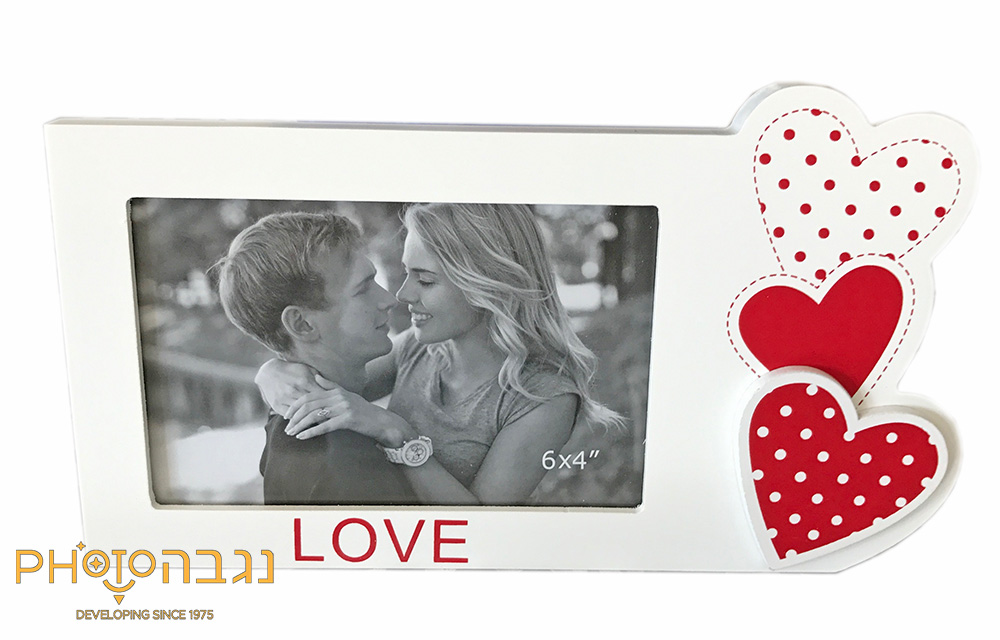 מסגרת לבבות Love לתמונה בגודל 10X15