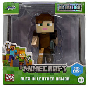 Jada Minecraft Metalfigs Alex in leather Armor - Die-Cast Figures, 2.5" Scale 