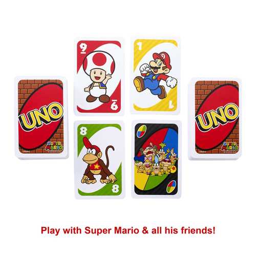 UNO Game Cards Super Mario משחק הקלפים UNO סופר מריו (Super Mario) 