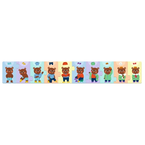 פאזל סדר 10 חלקים- איך מתלבשים? DJECO