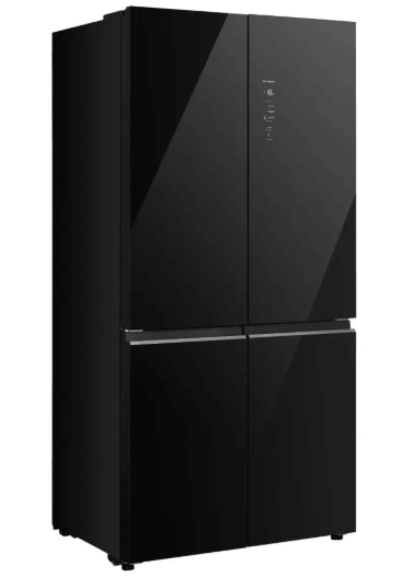 מקרר 4 דלתות 600 ליטר פיקוד שבת צומת TADR4600GB זכוכית שחורה TADIRAN