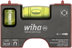 פלס כיס מיני מגנטי לחשמלאים Wiha Pocket 46957 | מק״ט 746957 80 מ"מ