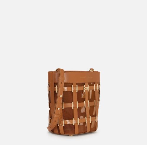 Mesh bucket bag with rings