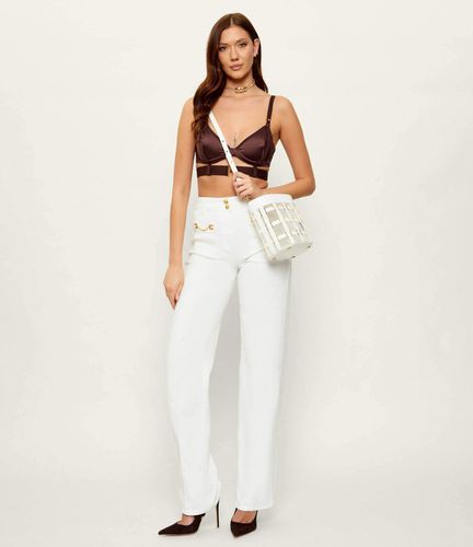 Mesh bucket bag with rings