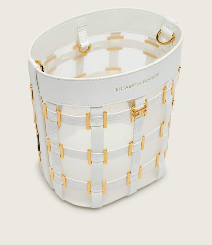 Mesh bucket bag with rings