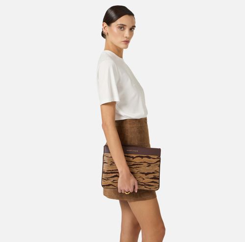 Pouch with tiger print