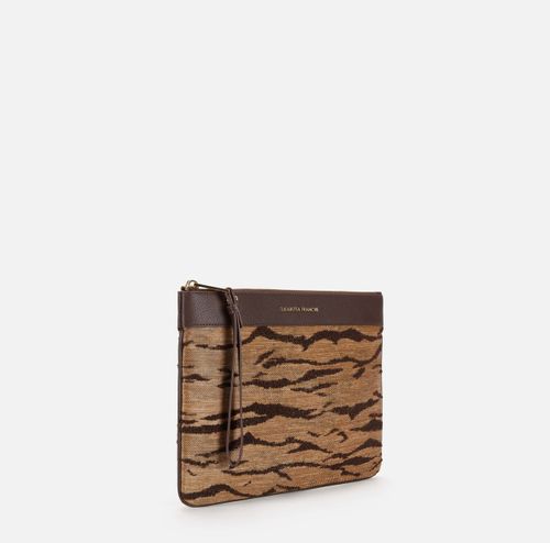 Pouch with tiger print