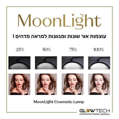 תאורת חצי ירח GLOWTECH Moonlight LED  (שחור/לבן)