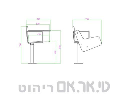 כיסא אודיטוריום דגם מגי MAGGIE-LK  