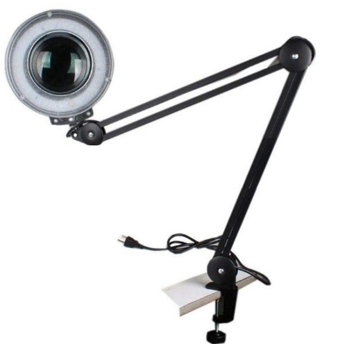 מנורת זכוכית מגדלת לד לופה לד 5 אינצ' (שחורה) GLOWTECH