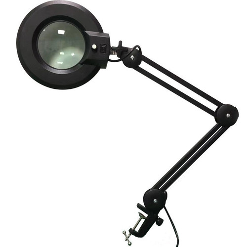 מנורת זכוכית מגדלת לד לופה לד 5 אינצ' (שחורה) GLOWTECH