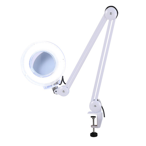 מנורת זכוכית מגדלת לד לופה לד 5 אינצ' (לבנה) GLOWTECH