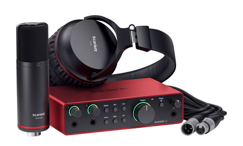 חבילת אולפן  - Focusrite Scarlett 2i2 Studio G4 - הדור הרביעי