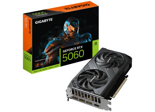 כרטיס מסך Gigabyte GeForce RTX 5060 WINDFORCE MAX OC 8G GV-N5060WF2MAX OC-8GD
