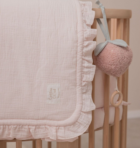 שמיכת טטרה עם מילוי Cotton Cloud ורוד בהיר Minene