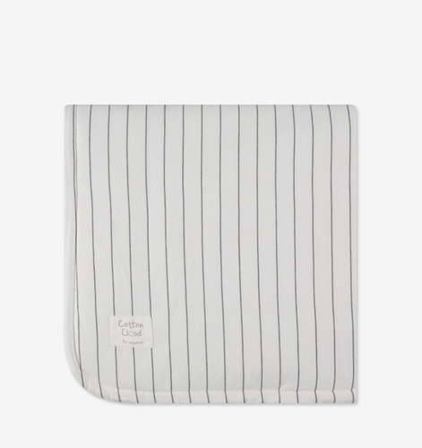 שמיכת ג׳רסי עם מילוי Cotton Cloud שחור לבן Minene