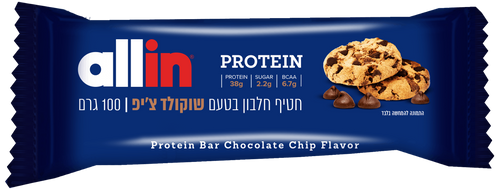 אול אין | חטיף חלבון | בטעם שוקולד ציפס | בילד איט 100