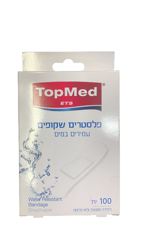 טופ מד | פלסטרים שקופים | עמידים במים | מכיל 100 יחידות