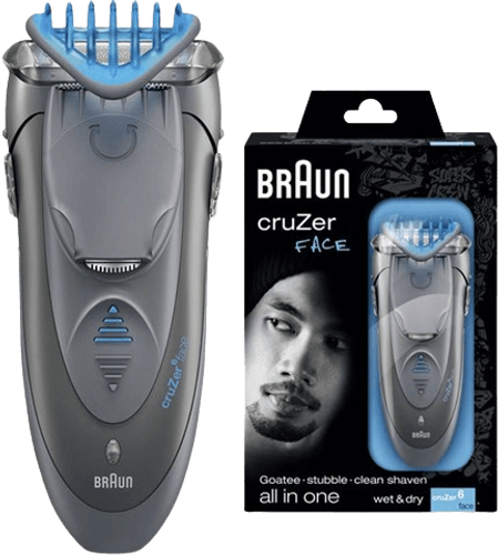 מכונת גילוח נטענת | Cruzer 6 Face | יבש/רטוב | בראון - Braun