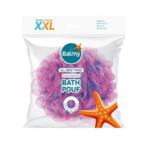 ספוג רחצה | שני צבעים | Bath Pouf | Double Color | XXL |