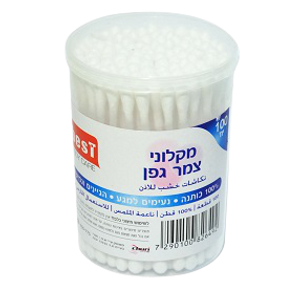 מקלוני צמר גפן | בקופסא | 100 יח