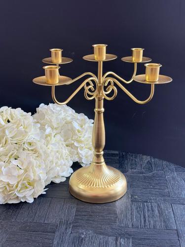 פמוט 5 קנים ממתכת 32 ס