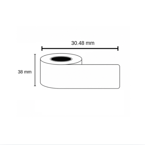 גליל מדבקות נייר רציף למדפסת מדבקות ברדר (38mm * 30.48 m) מדגם DK22225