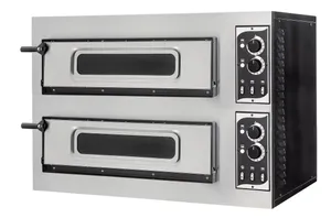 תנור פיצה דו תאי 60X50 ס"מ, דגם מחוזק 8KW תוצרת איטליה