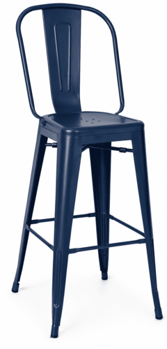 כיסא בר תעשייתי כחול כהה דגם TOX