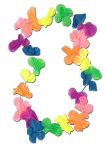 10 שרשרת הוואי צבעונית 