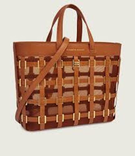 Mesh small tote bag with rings