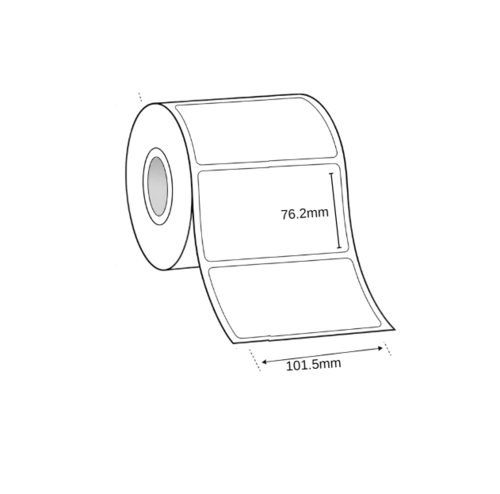 גליל מדבקות תרמיות מופרדות ‏101.5x76.2mm למשלוחים ולהדפסה ישירה