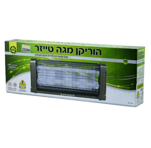 קטלן היתושים לבית ולמשרד החזק והעוצמתי - הוריקן מגה טייזר