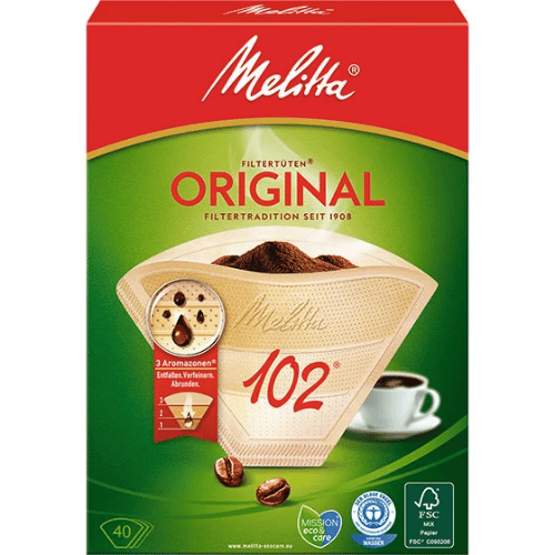 Melitta 102 נייר לקפה פילטר מליטה 40 יחידות