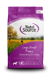 נוטרי סורס לכלב גור גזע גדול עוף ואורז 11.8 ק"ג | NutriSource Puppy Large Breed Chicken & Rice 11.8kg