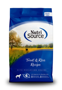 נוטרי סורס דג פורל ואורז חום לכלב | NutriSource Adult Trout & Rice For Dogs