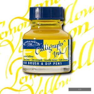 דיו קליגרפי Lemon Yellow 30ml WINSOR&NEWTON
