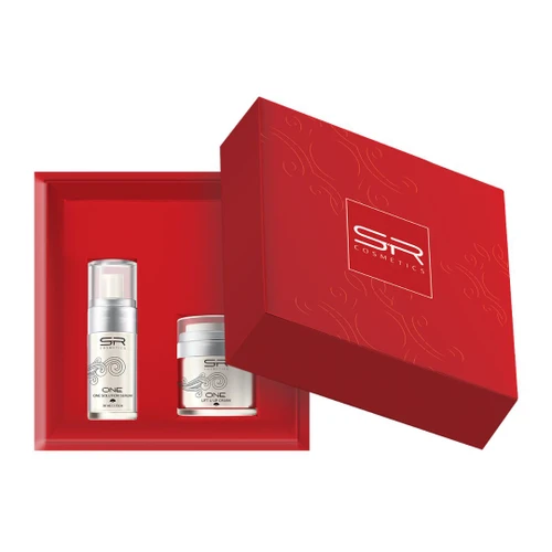 ערכת מיצוק ומתיחה מסדרת וואן של SR COSMETICS הכוללת 2 מוצרים לחיזוק ומיצוק עור הפנים